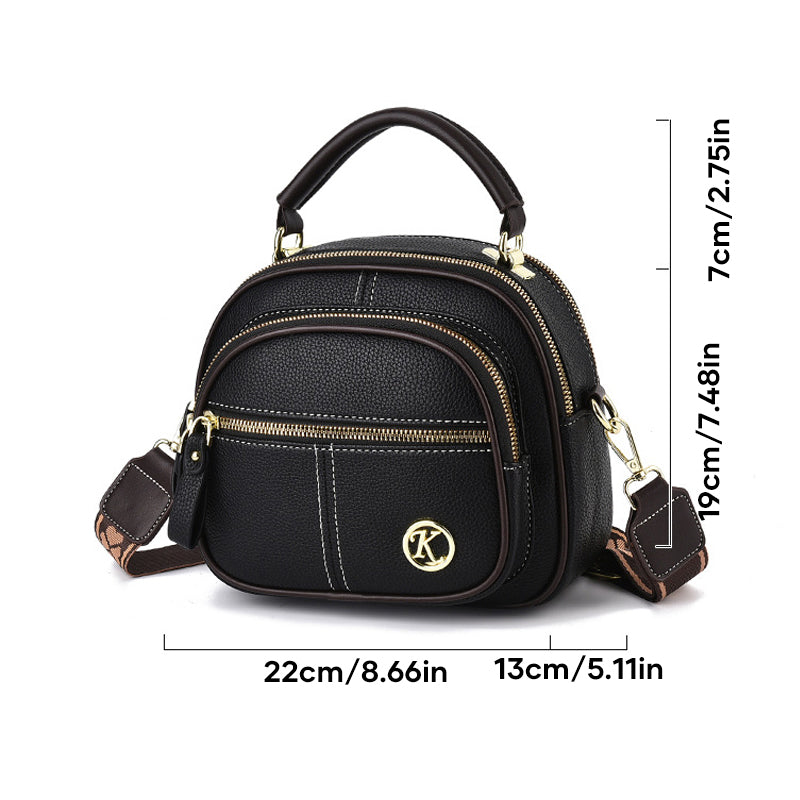 Classic Multifunctional Compartments Adjustable Crossbody Bag