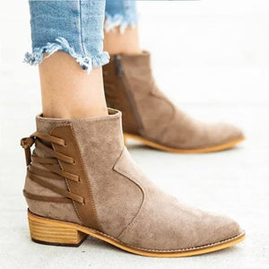 Women Fashion Side Zipper Boots