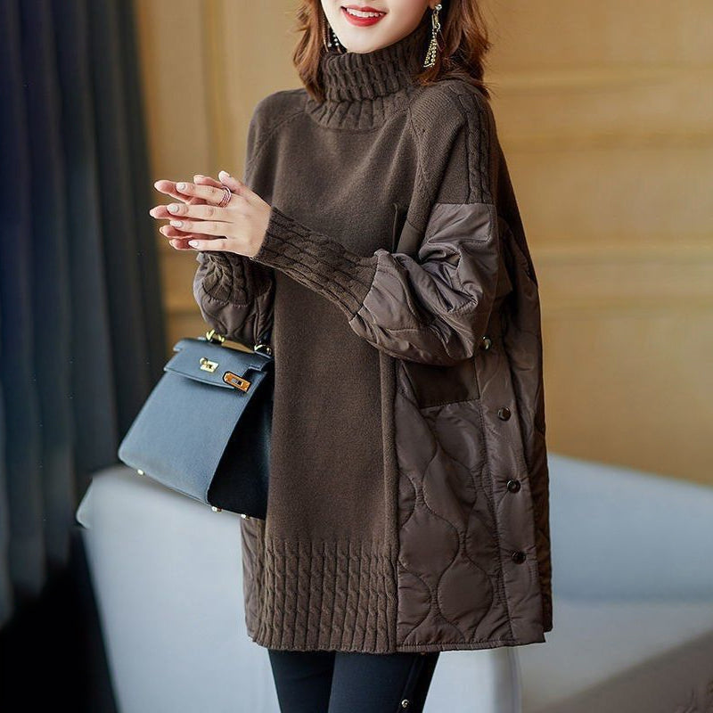 Stitching Fashion Knitted Sweater