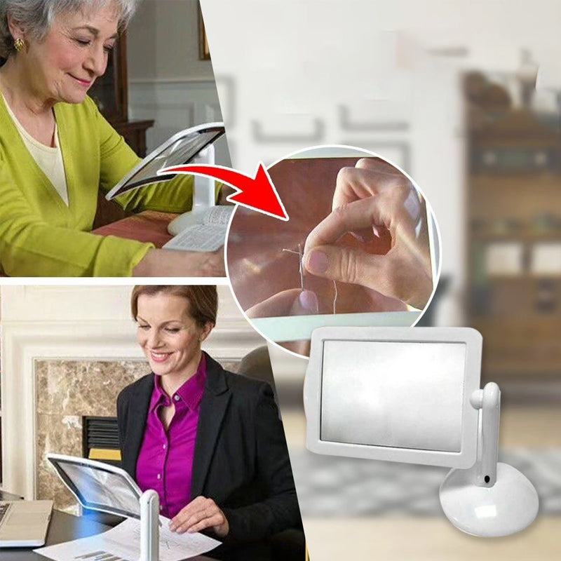 Hand-Free Desktop Magnifier with LED