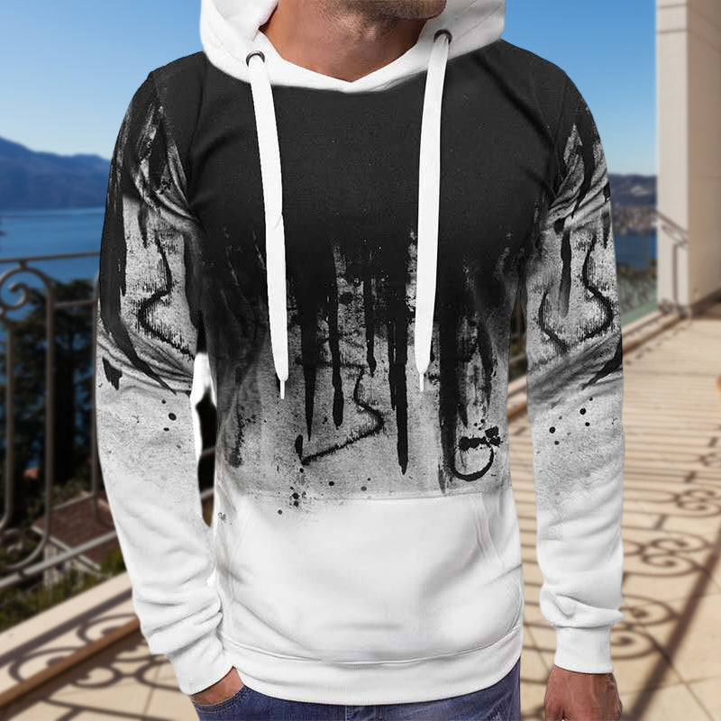 Men's Ink Splash Print Sweatshirt