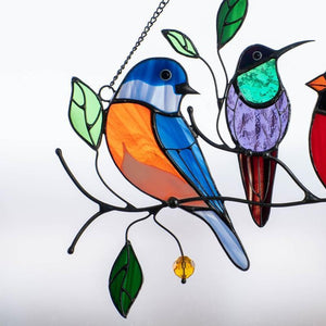 Birds Stained Glass Window Hangings 🐦