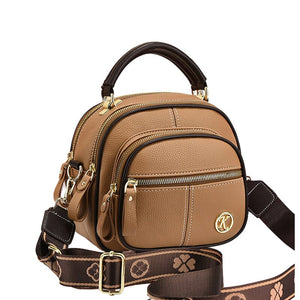 Adjustable Wide Shoulder Strap Leather Bag