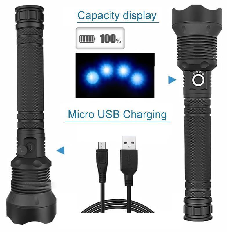 LED RECHARGEABLE TACTICAL LASER FLASHLIGHT