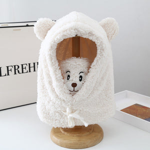 Warm Plush Bear Hat