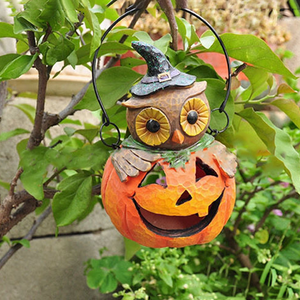 Pumpkin Head Owl Ornament