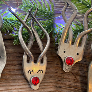 Funny Fork Reindeer Ornament