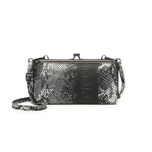 Large Capacity Elegant Shining Kiss-Lock Crossbody Phone Bag