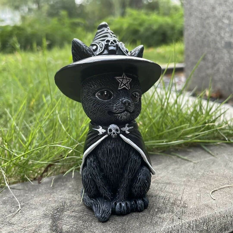 Halloween Lawn Decoration Cat Gnome