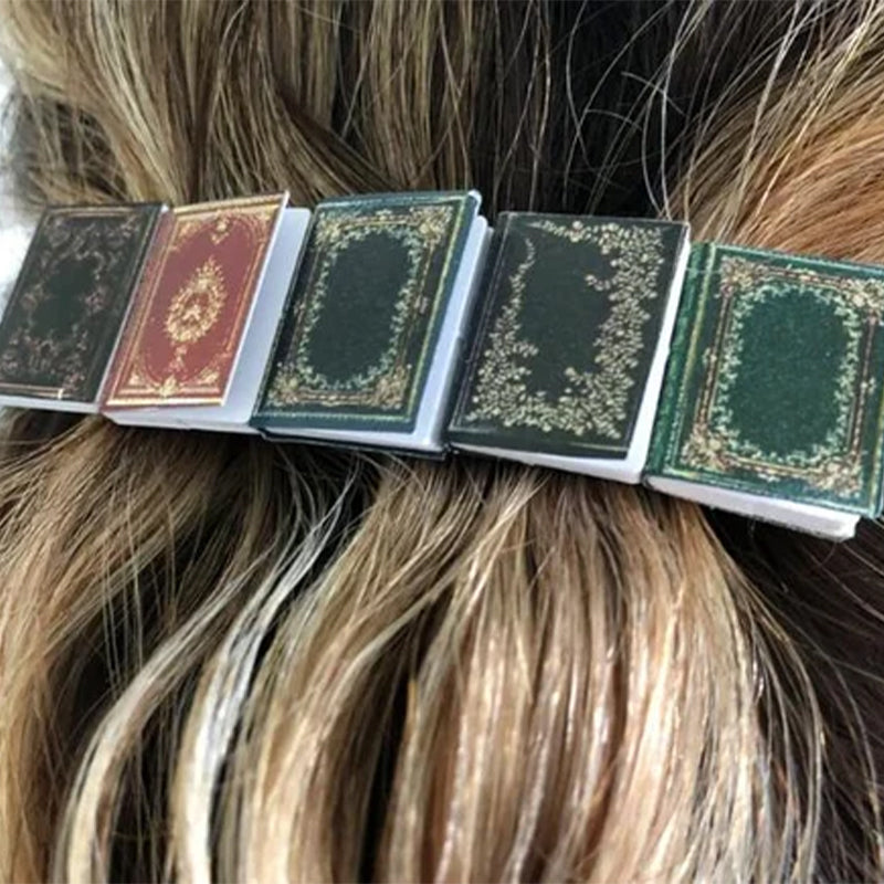 📗📕📔📙Miniature Book Hair Clip Barrette