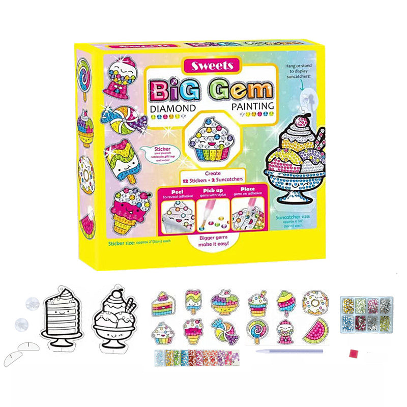 Big Gem Diamond Painting Stickers for Kids