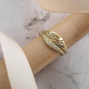 Unique Gold Lavender Ring