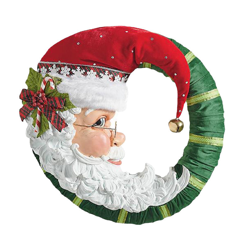 Christmas round Santa Claus resin decoration