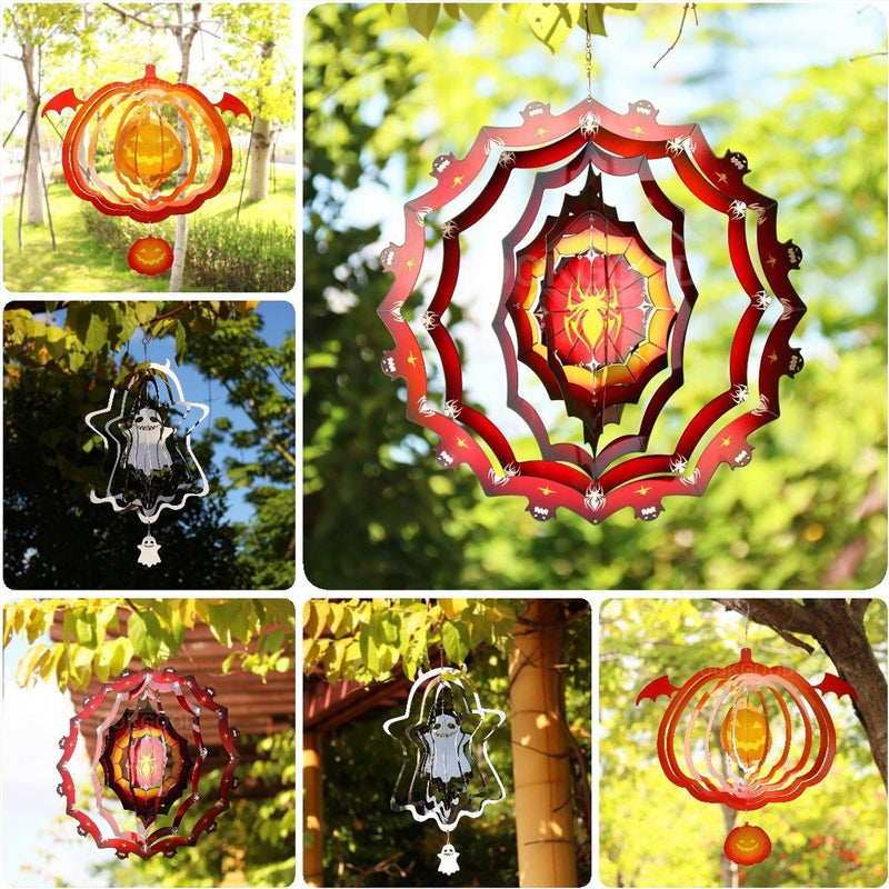 Halloween Themed 3D Optical Illusion Hanging Wind Spinner