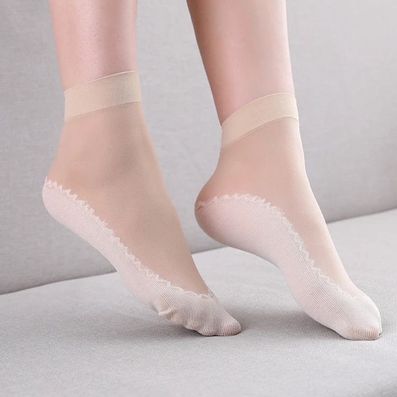 Silky Anti-Slip Cotton Socks