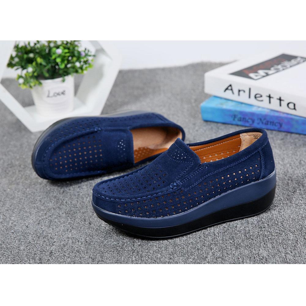 Womens Slip On Hollow Out Loafers