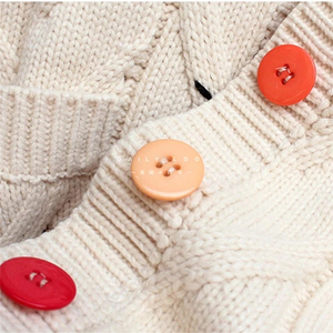 Embroidery Fashion Loose Winter Knitted Cardigan Sweater Jacket