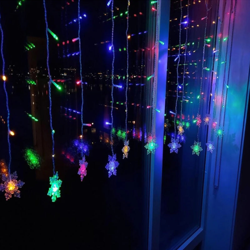 LED Snowflake Curtain Light