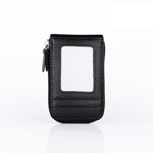 RFID Anti-theft Brushed Leather Organ Card Holder