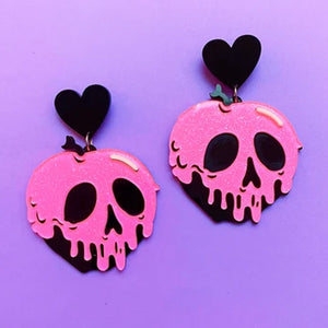 Acrylic Skull Women's Stud Earrings