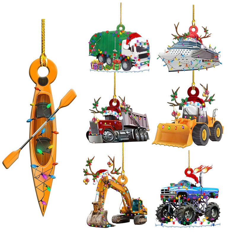 All Kinds Of Car-Boat-Christmas Iron Ornament