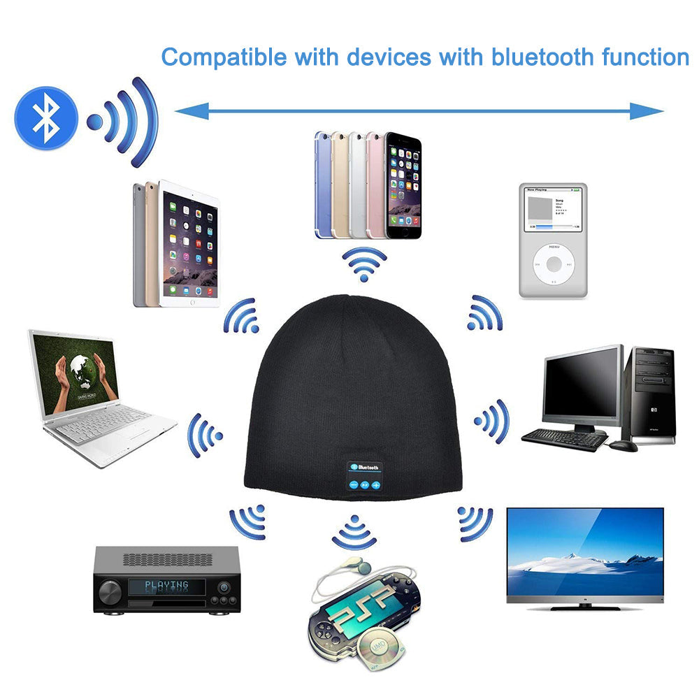 Warm knitted hat with 4.2 Bluetooth