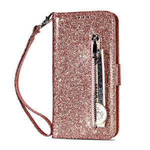 Zipper Wallet PU Leather phone Case