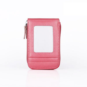 RFID Anti-theft Brushed Leather Organ Card Holder