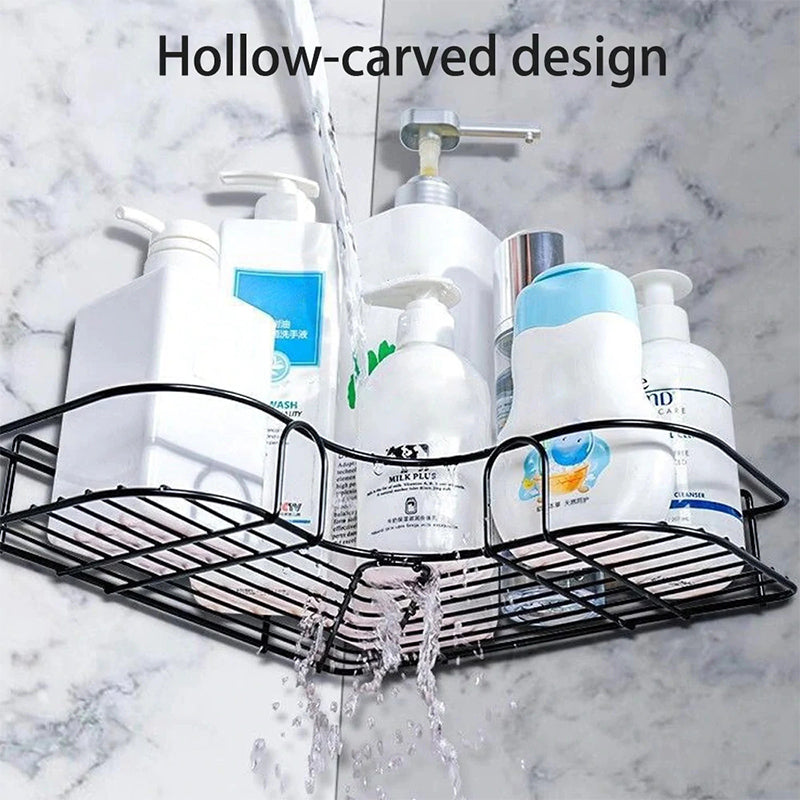 Drill Free Shelf- Adhesive Metal Corner Storage Rack