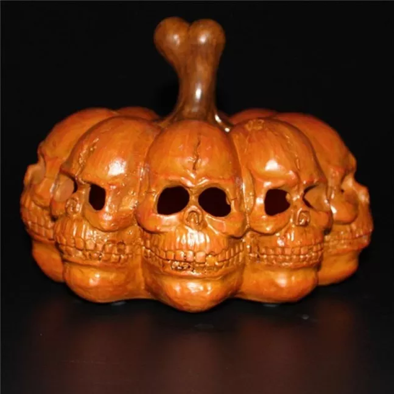 Halloween Resin LED Pumpkin Lantern