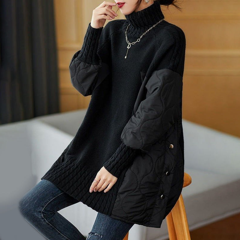 Stitching Fashion Knitted Sweater