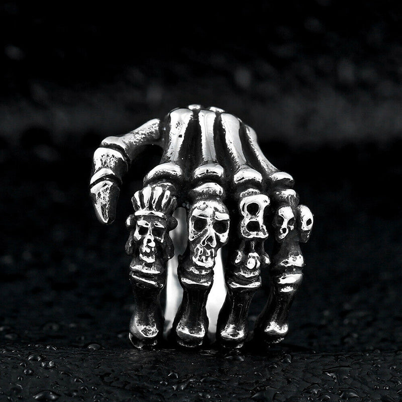 Punk Style Skull Finger Ring