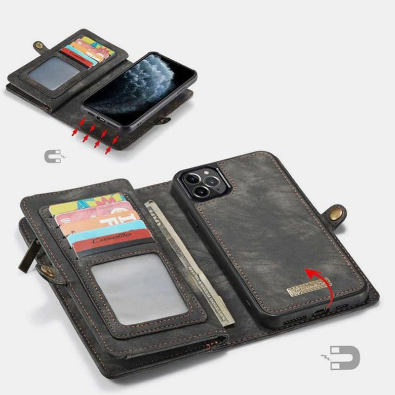 2 in 1 Magnetic Wallet Detachable Case for Phone