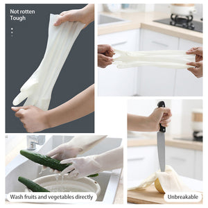 Waterproof and Ultra-durable Rubber Dishwashing Gloves(4 pair)