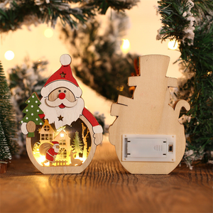 LED Chirstmas Wooden Ornaments Lighting