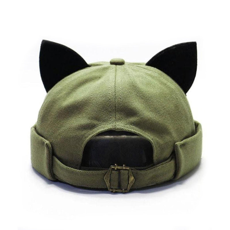 Brimless Docker Cat Ears Hat