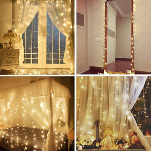 Twinkle Star 300 LED Window Curtain String Light