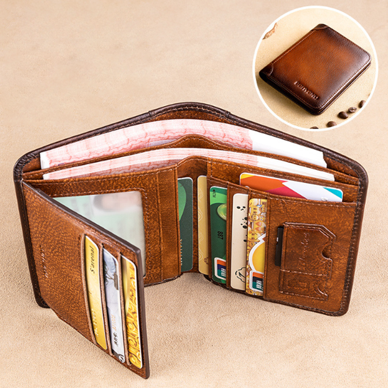 RFID Tri-Fold Retro Wallet