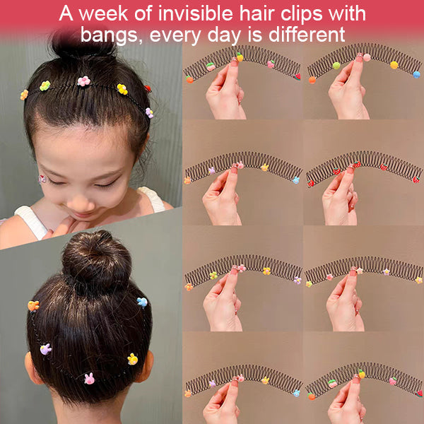 Stretchable invisible hair clips