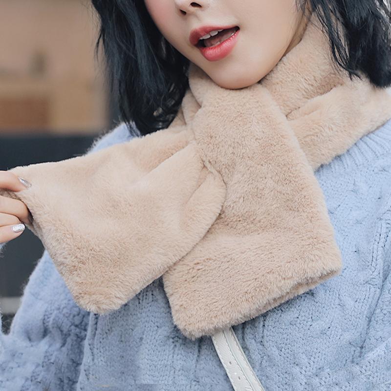 Faux Fur Crossover Scarf