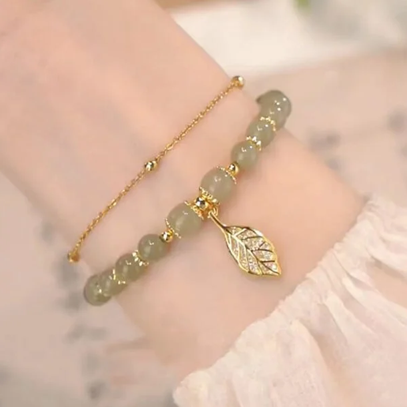 Hetian Jade Leaf Bracelets