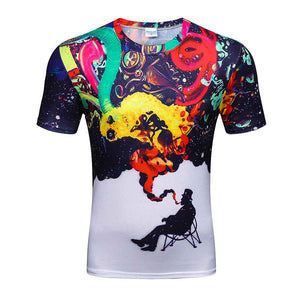 Printed Men's Punk T-shirt