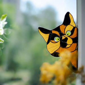 😻Handmade Stain Glass Cat Suncatcher For Window(Buy 5 get 20% off)