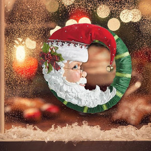 Christmas round Santa Claus resin decoration