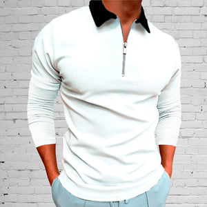 Slim Fit Zip Lapel T-Shirt