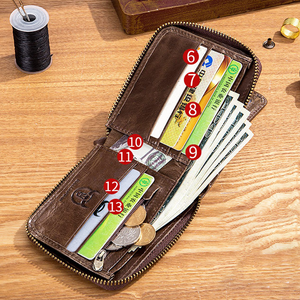 RFID Leather Multifunctional Wallet