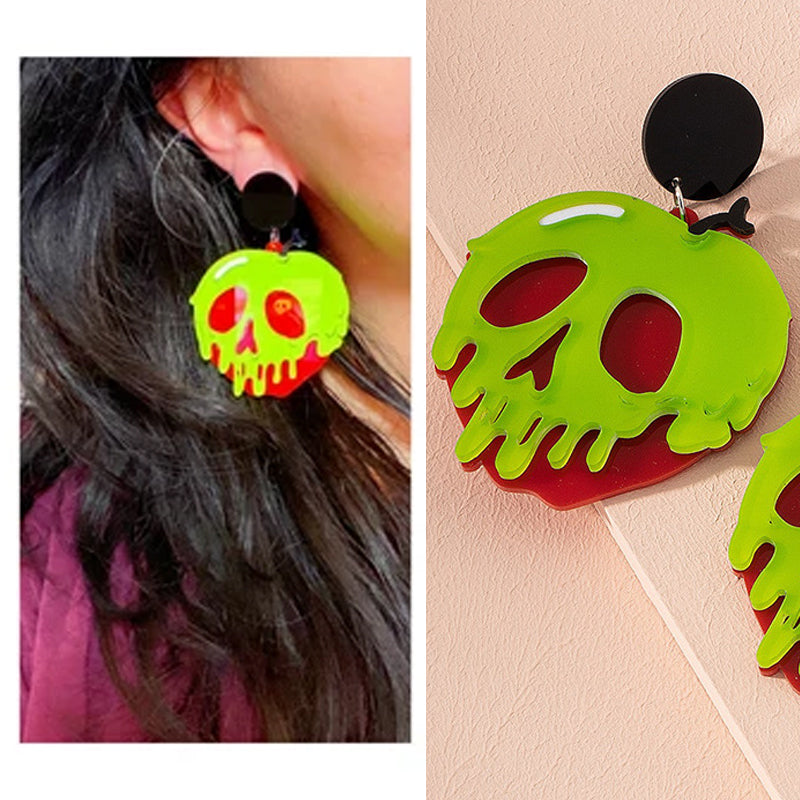 Acrylic Skull Women's Stud Earrings