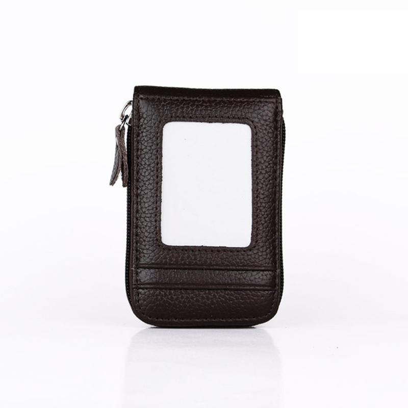 RFID Anti-theft Brushed Leather Organ Card Holder