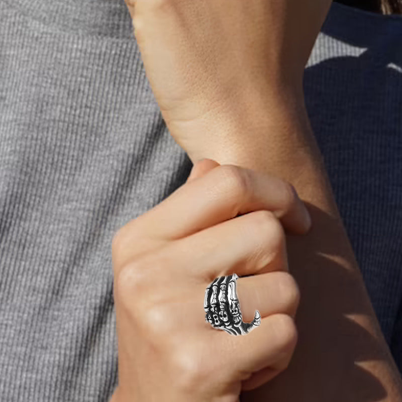 Punk Style Skull Finger Ring