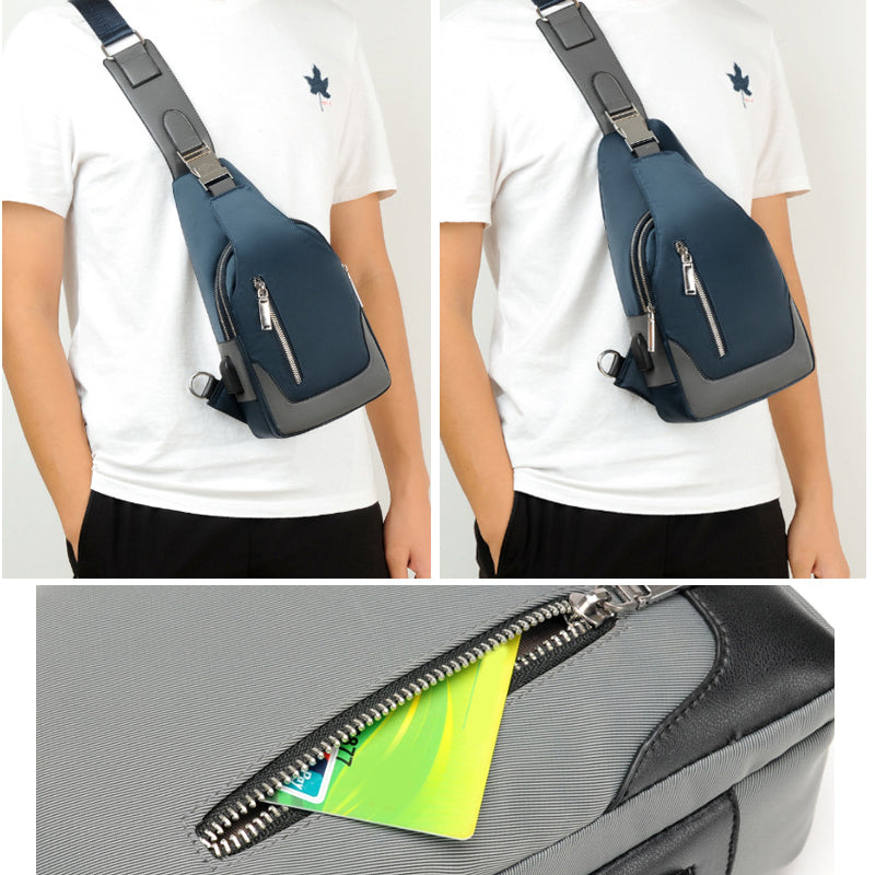 Casual USB Chest Bag